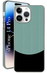 For Apple iPhone 14 Pro Back Cover Case (Elegant PU Leather Finish | Premium Minimalist Professional | Camera Protection Bump)