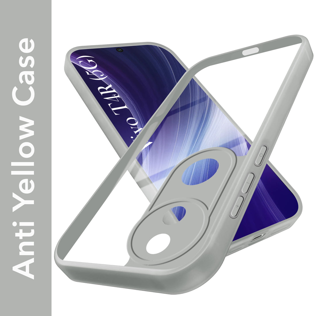 For Vivo T4R Back Cover Case (Lifetime Anti Yellow | Anti Scratch | Crystal Clear Shockproof)