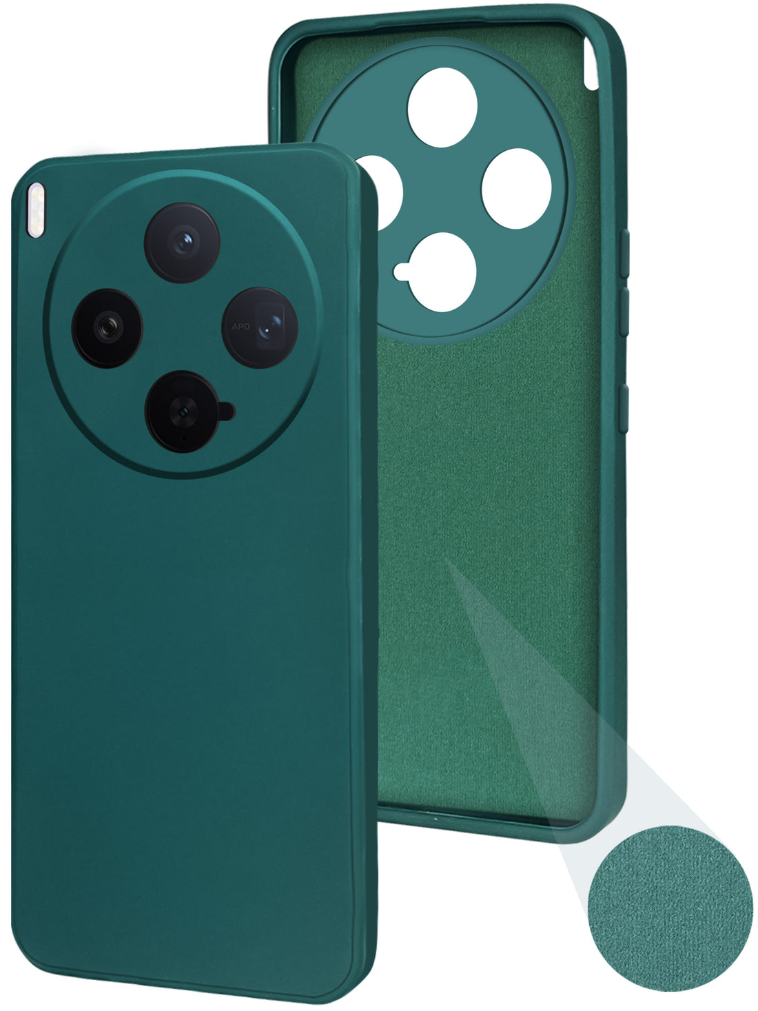 For Vivo X300 5G Back Cover Case (Matte Finish Silicone with Inside Fiber cloth)