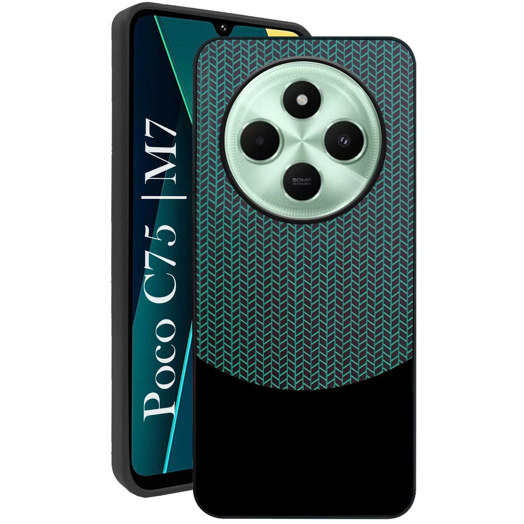 For Poco C75 | Poco M7 Silicone Finish Back Cover Case (Premium Minimalist Professional Feel | Camera Protection Bump)