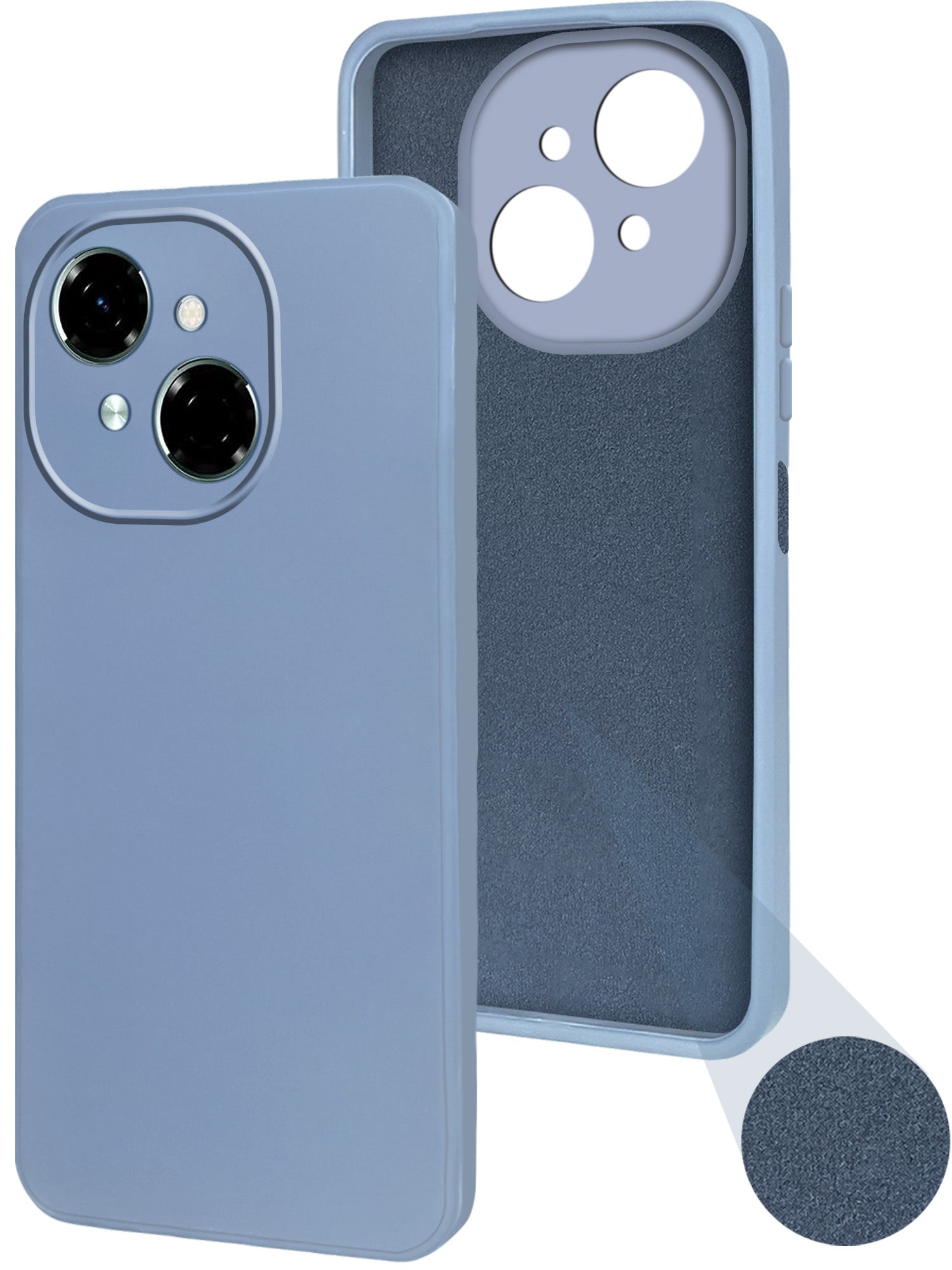 For Tecno Pop 9 4G Back Cover Case ( Matte Finish Silicone with Inside Fiber cloth)