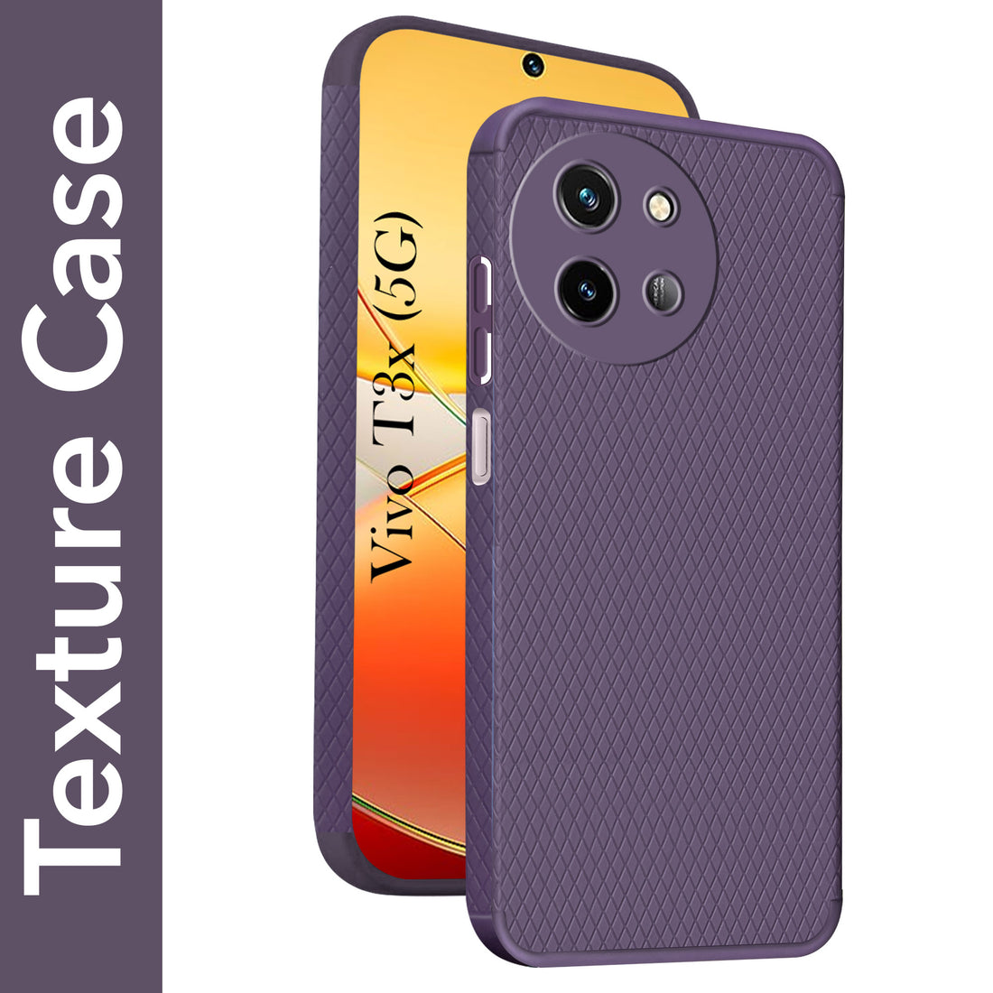 For Vivo T3x 5G Back Cover Case (Liquid Silicone | Side Grip | Camera Protection)