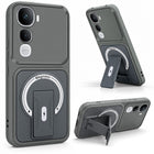 For Vivo Y400 Back Case Cover Metallic (Hybrid Armor Kickstand | MagSafe Compatible | Camera Protection Shockproof)