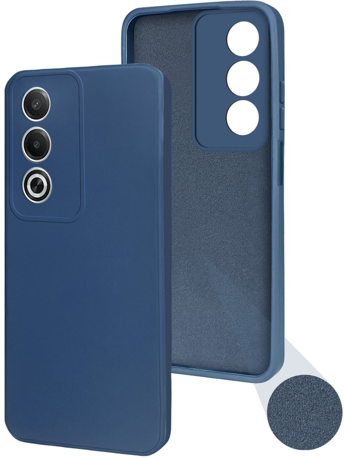 For Oppo K12x 5G Back Cover Case (Matte Finish Silicone with Inside Fiber Cloth)