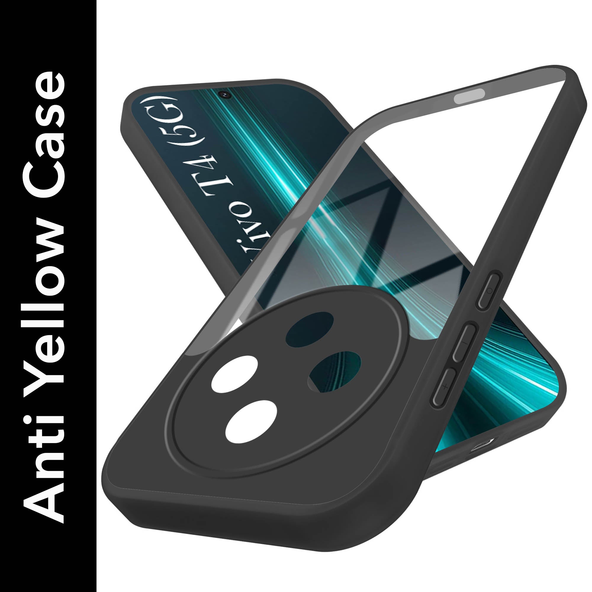 For Vivo T4 Back Cover Case (Lifetime Anti Yellow | Anti Scratch | Crystal Clear Shockproof)