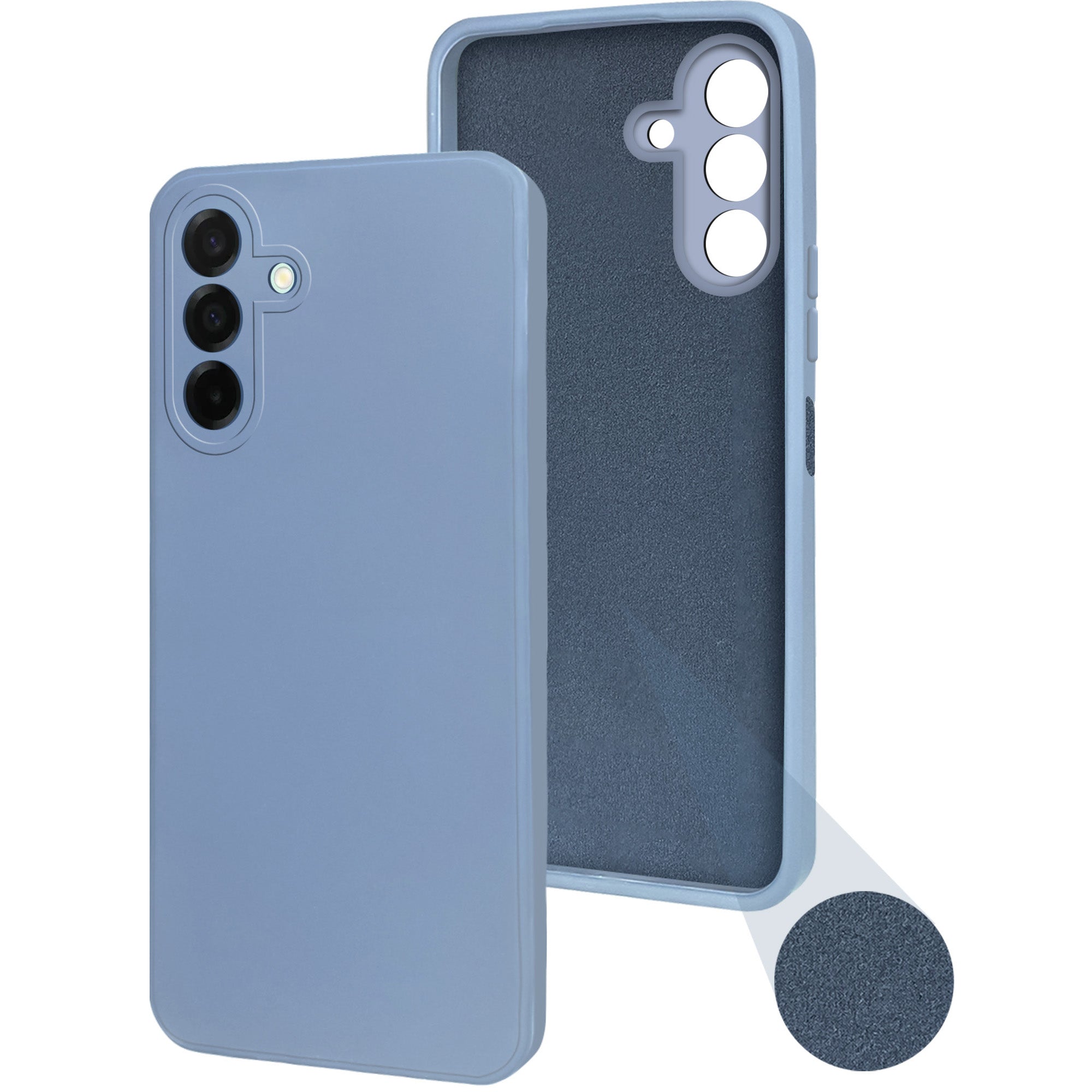 For Samsung Galaxy A26 5G Back Cover Case ( Matte Finish Silicone with Inside Fiber cloth)