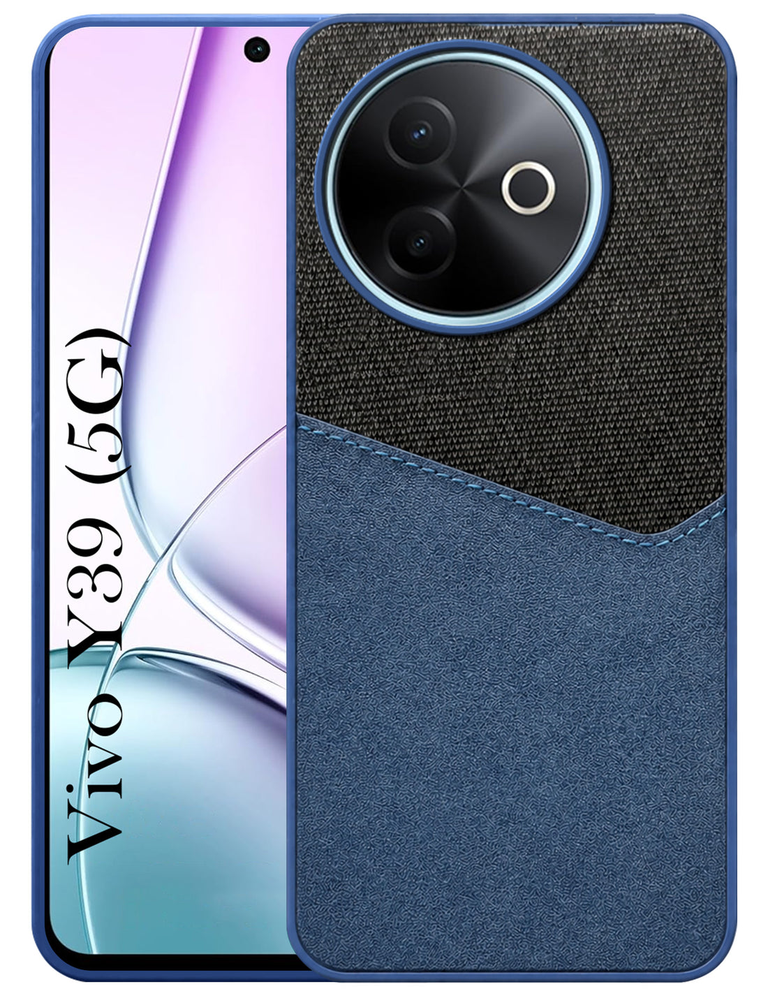 For Vivo Y39 Back Cover Case (Dual PU Leather Stitch | Professional Minimalist | Soft and Flexible)