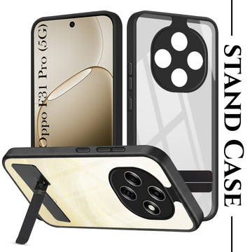 For Oppo F31 Pro Back Cover Case (Built-in Stand | Lifetime Anti Yellow | Kickstand Shockproof | Camera Protection | MagSafe Compatible)