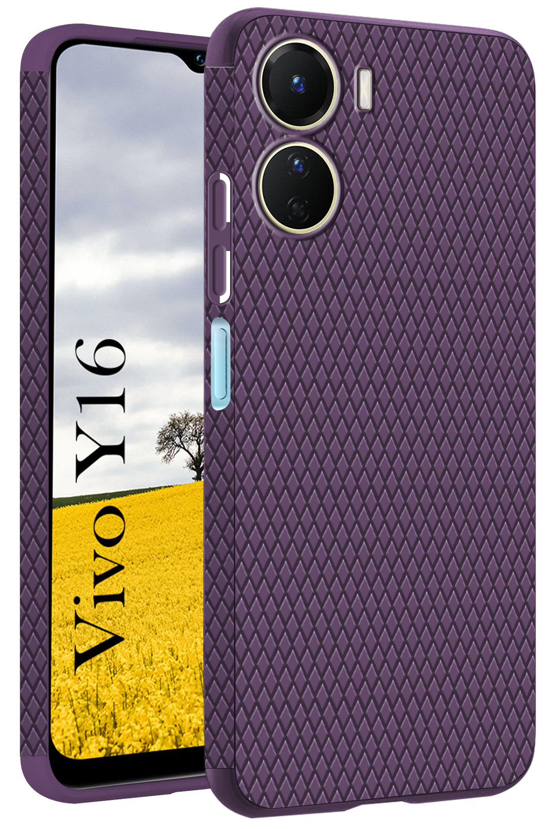 For Vivo Y16 Back Cover Case (Liquid Silicone | Side Grip | Camera Protection)