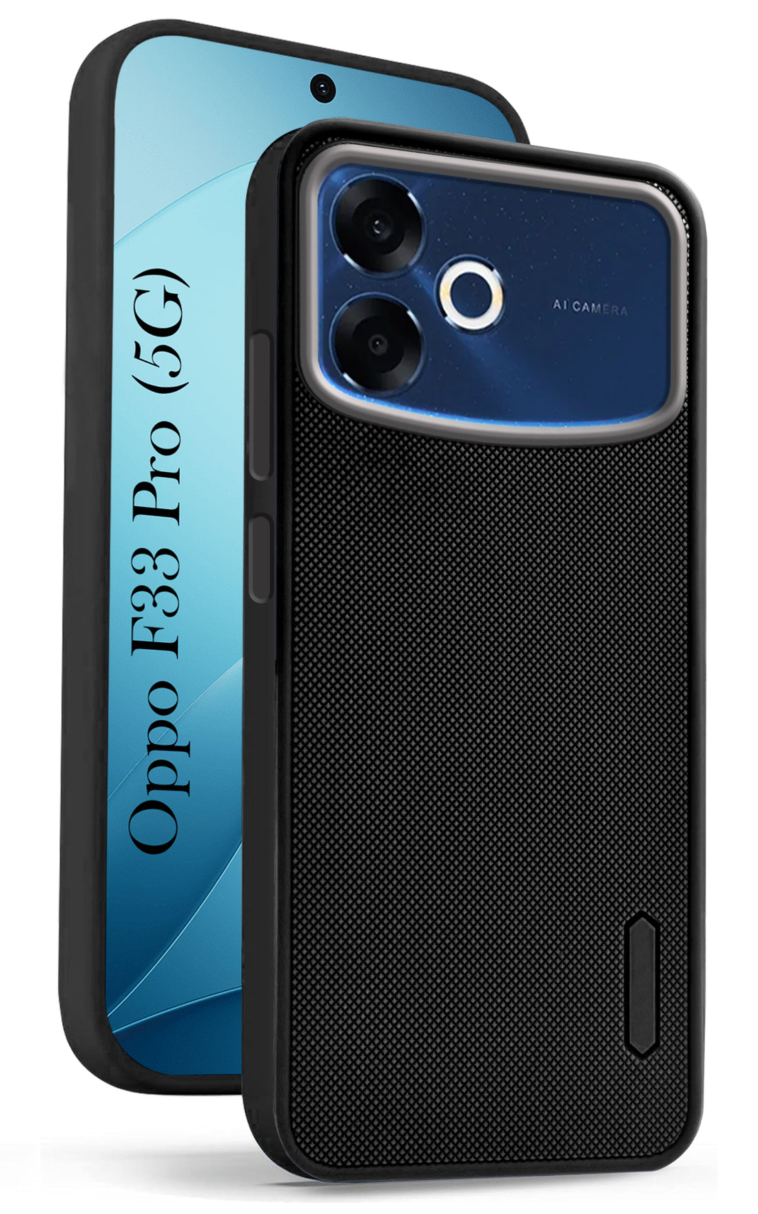 For Oppo F33 Pro 5G Back Cover Case Rubberised (Textured Grip Design | Camera Protection | Slim and Light Weight | Soft Touch and Feel)