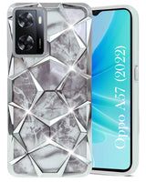 For Oppo A57 2022 4G Back Cover Case ( Dual Design Glitter Sparkle and Detachable Diamond Print Case | Soft and Flexible)