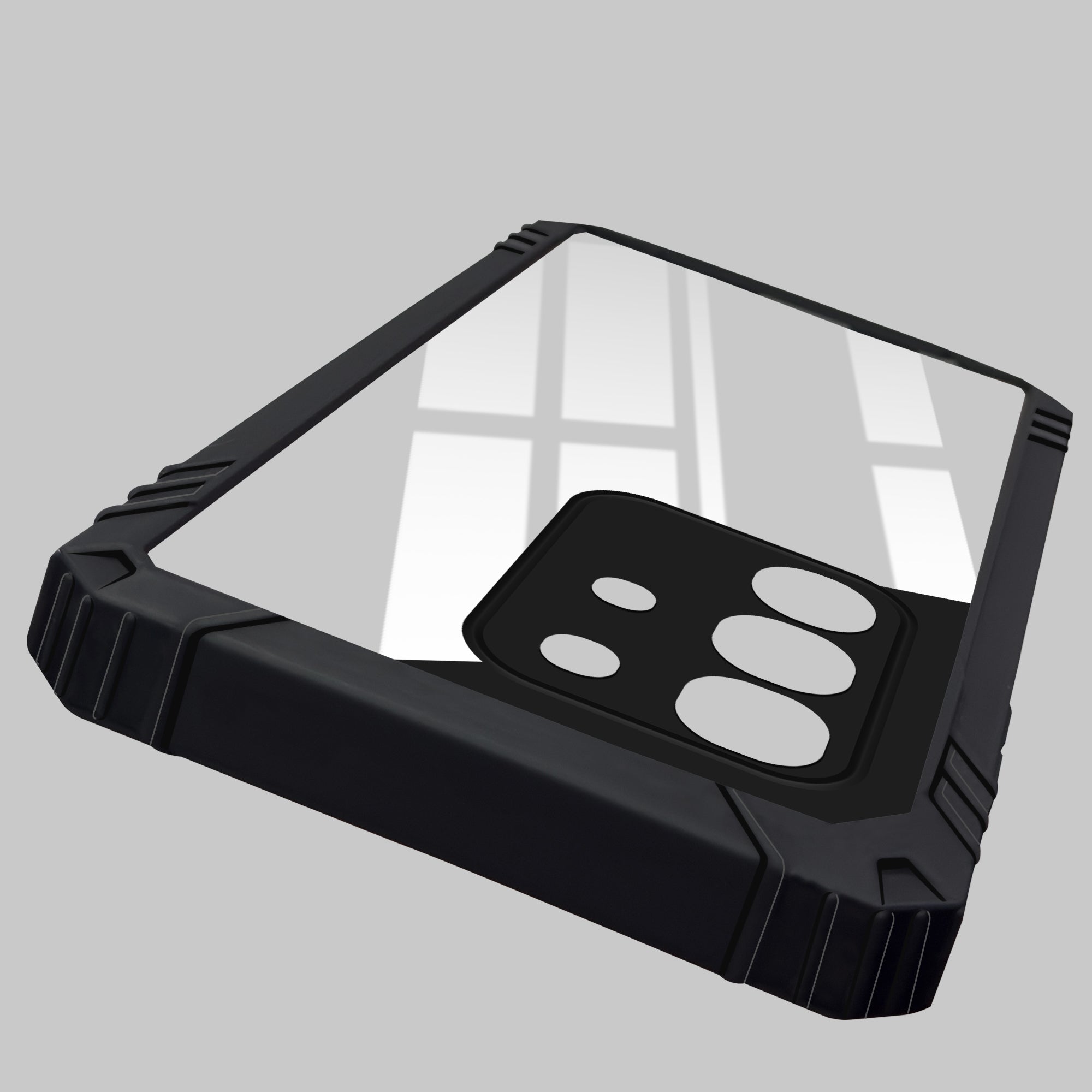 For Vivo T4x Back Cover Case (Ultimate Shockproof Bumpers | Anti Yellow | Rugged Armor | Hybrid PC | Black )