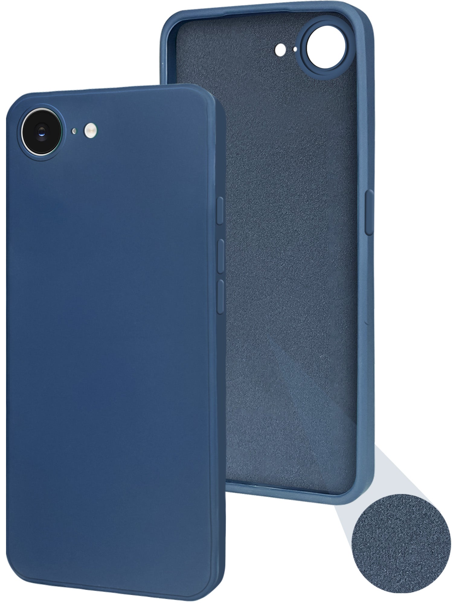 For Apple iPhone 16e | iPhone 17e Back Cover Case (Matte Finish Silicone with Inside Fiber cloth)