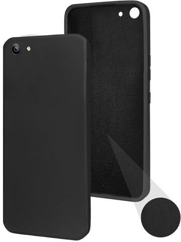 For Vivo Y81i Back Cover Case( Matte Finish Silicone with Inside Fiber cloth)