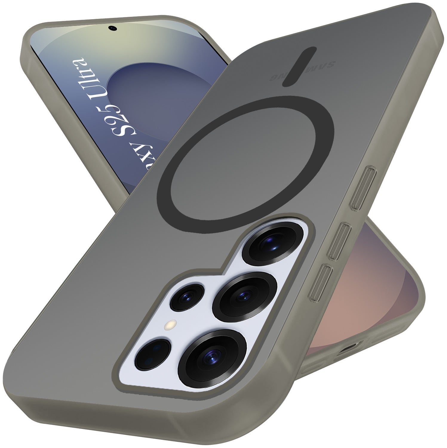 For Samsung Galaxy S25 Ultra Back Cover Case (Frosted Matte Feel | MagSafe Compatible Wireless Charging | Polycarbonate Material)
