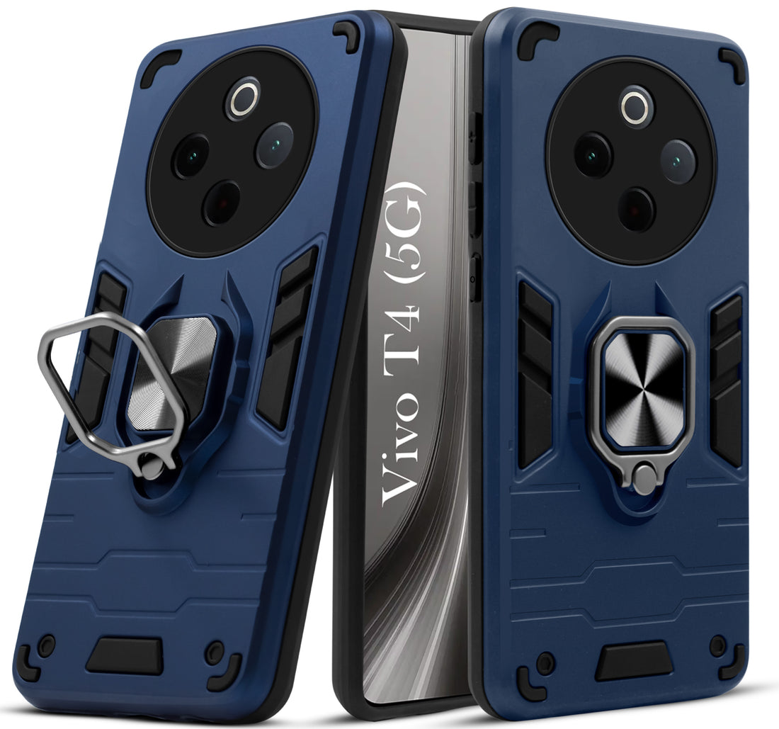 For Vivo T4 Back Cover Case (Shockproof Polycarbonate Dual Layer Hybrid Armor)