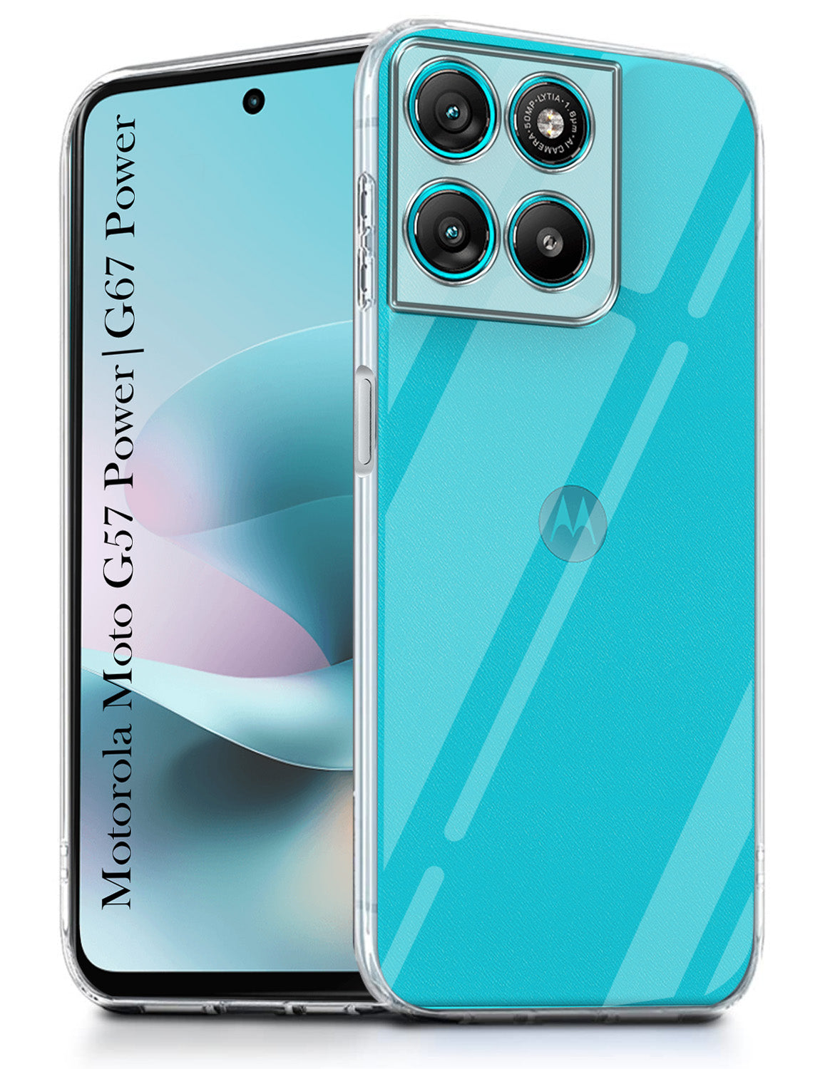 For Motorola Moto G67 Power | G57 Power Silicone Back Cover Case (Clear Shockproof Case with Camera Protection | Soft and Flexible | Transparent)