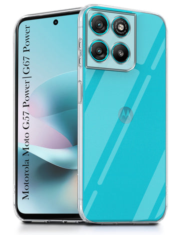 For Motorola Moto G67 Power | G57 Power Silicone Back Cover Case (Clear Shockproof Case with Camera Protection | Soft and Flexible | Transparent)