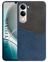 For Vivo Y19 | Vivo Y19e Back Cover Case (Dual PU Leather Stitch | Professional Minimalist | Soft and Flexible)