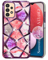 For Samsung Galaxy A13 4G Back Cover Case ( Dual Design Glitter Sparkle and Detachable Diamond Print Case | Soft and Flexible)