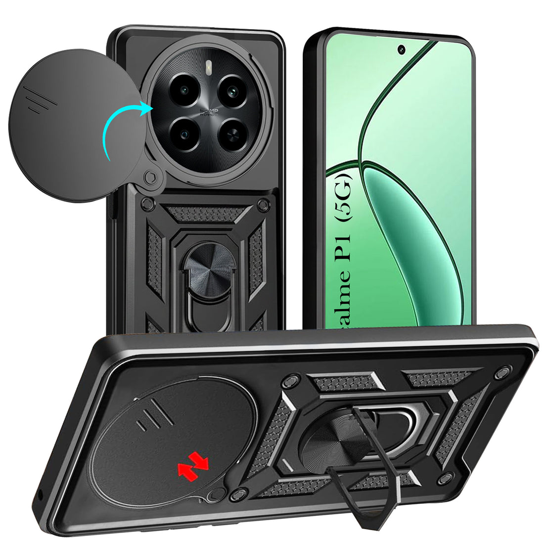 For Realme P1 5G Back Cover Case (Hybrid Dual Armor Polycarbonate)