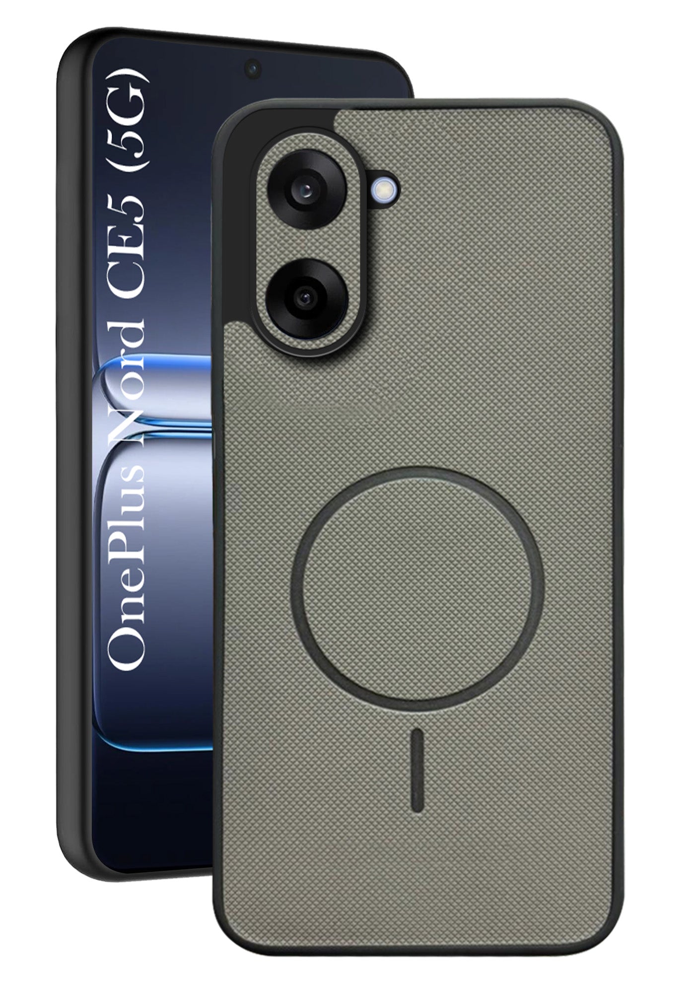 For Oneplus Nord CE 5 Back Cover Case PU Leather (Texture Grip Design | Professional Minimalist | Camera Protection | Soft and Flexible)