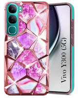 For Vivo Y300 Back Cover Case (Dual Design Glitter Sparkle and Detachable Diamond Print Case | Soft and Flexible)
