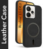 For Realme 15 Back Cover Case Leather Finish (MagSafe Compatible Wireless Charging | Soft Touch | Camera Bump Protection)