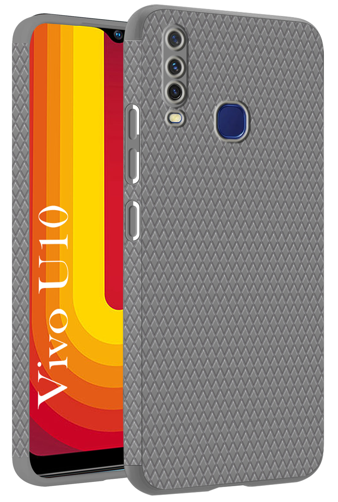 For Vivo U10  Back Cover Case (Liquid Silicone | Side Grip | Camera Protection)