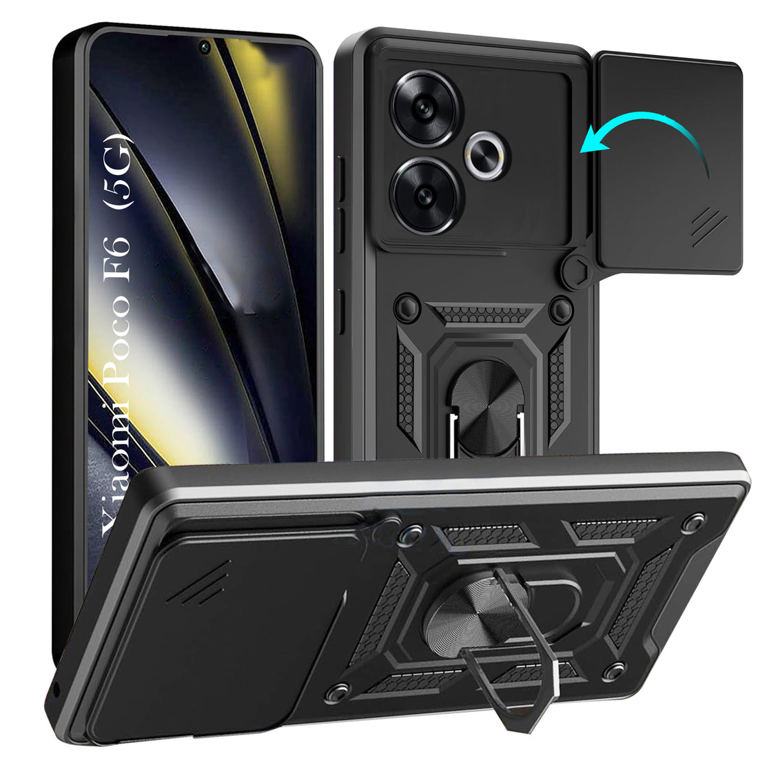 For Xiaomi Poco F6 5G Back Cover Case (Hybrid Dual Armor Polycarbonate)