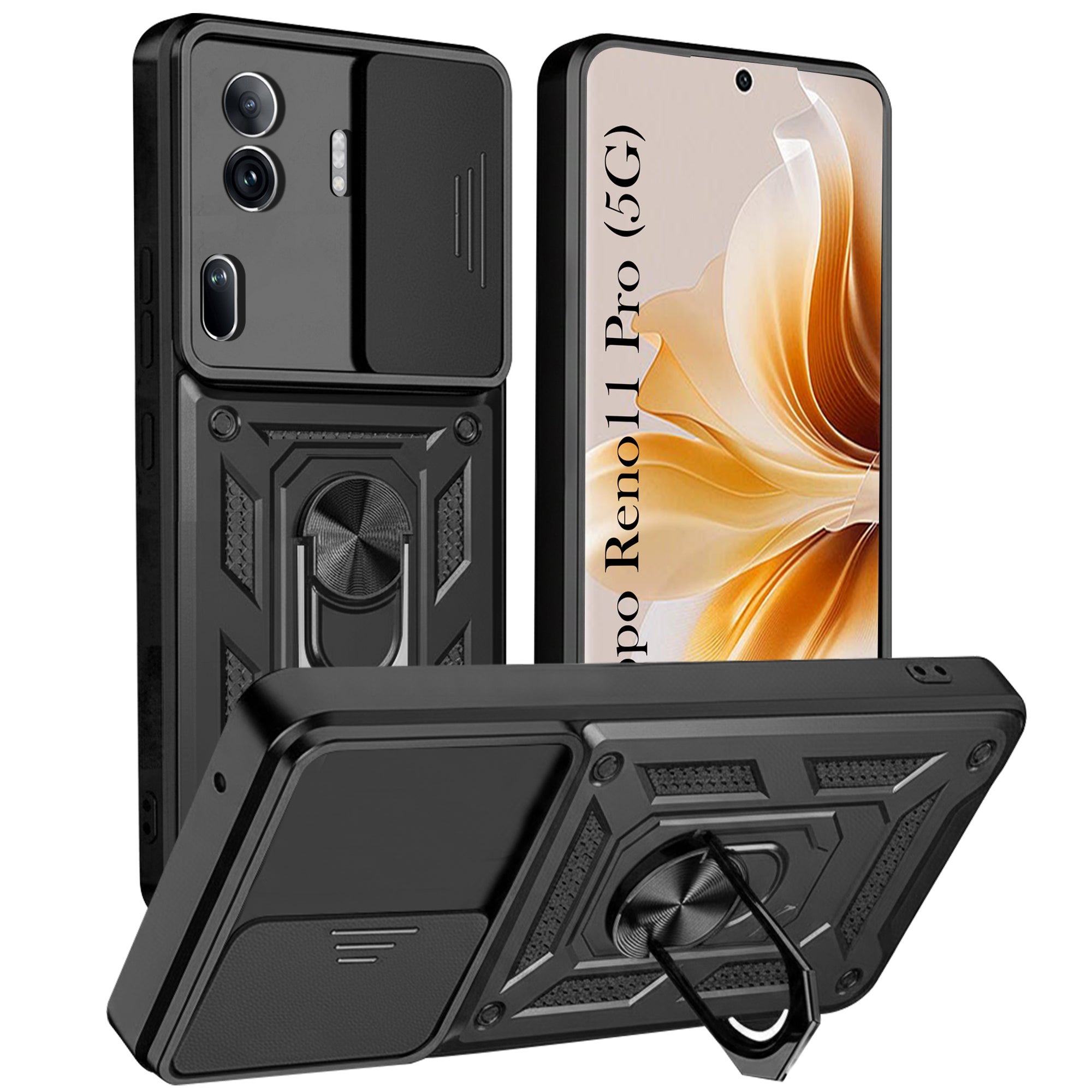 For Oppo Reno11 Pro 5G Back Cover Case(Hybrid Dual Armor Polycarbonate)