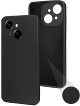 For Tecno Pop 9 4G  Back Cover Case ( Matte Finish Silicone with Inside Fiber cloth)