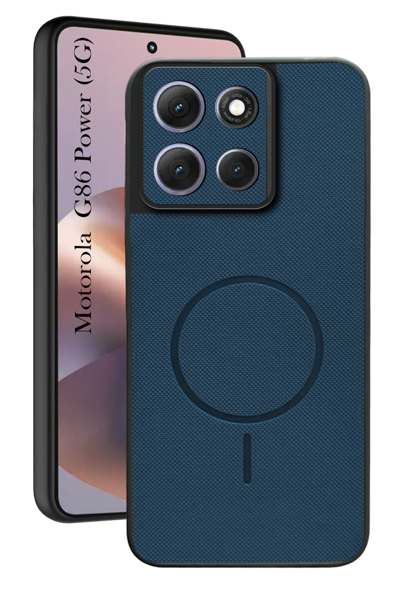 For Motorola Moto G86 Power Back Cover Case PU Leather (Texture Grip Design | Professional Minimalist | Camera Protection | Soft and Flexible)