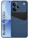 For Realme P4 Back Cover Case (Dual PU Leather Stitch | Professional Minimalist | Soft and Flexible)