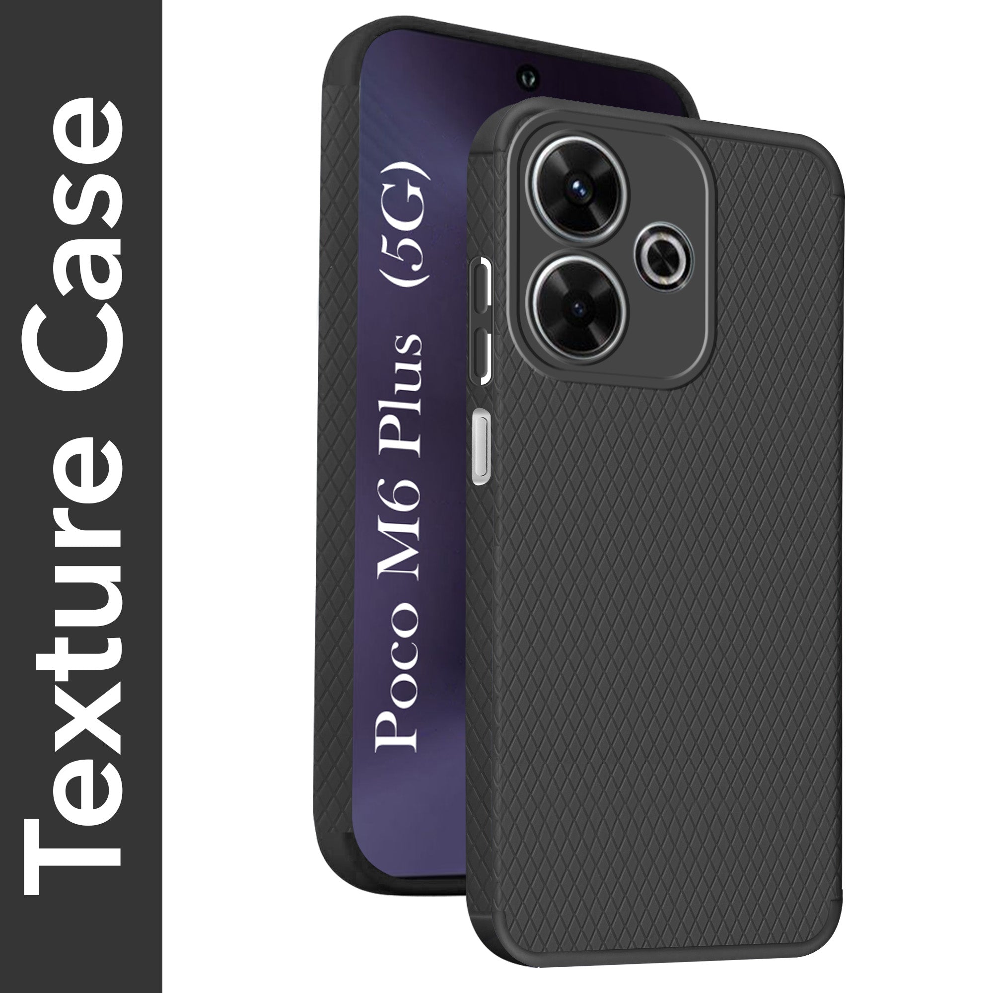 For Poco M6 Plus 5G Back Cover Case (Liquid Silicone | Side Grip | Camera Protection)