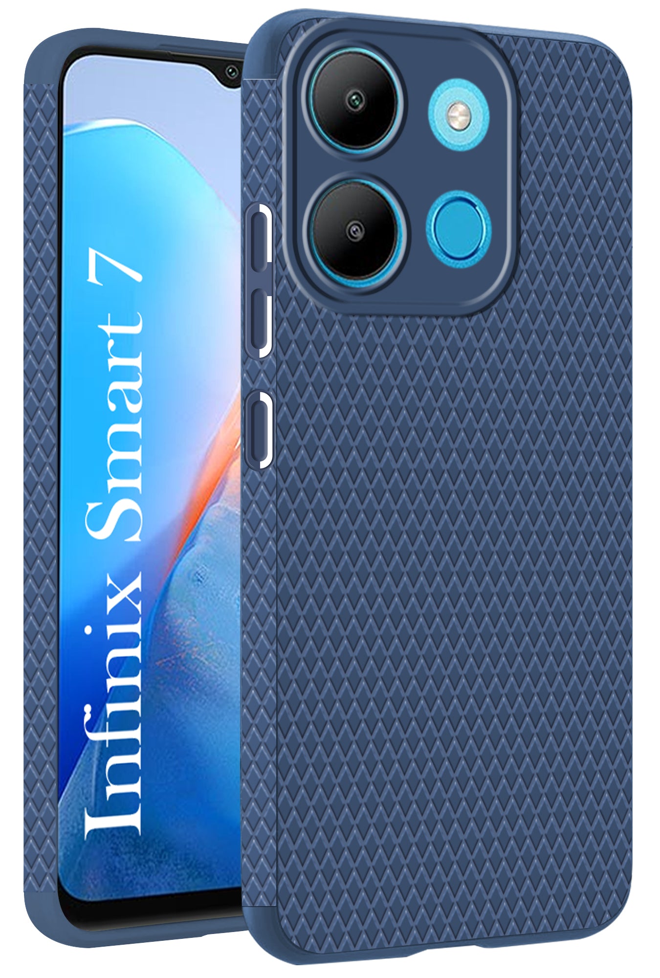 For Infinix Smart 7 Back Cover Case (Liquid Silicone | Side Grip | Camera Protection)