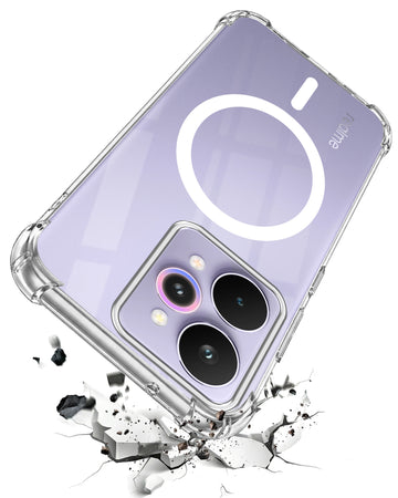 For Realme 15 Pro Back Cover Shockproof Crystal-Clear (Magsafe Wireless Support | Drop & Camera Protection | Hard Polycarbonate)