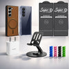 Complete Mobile Care Kit (Get Any 2 Cases+2 Tempered Glass+25W Charger Adapter+Metallic Mobile Stand+Cable Protector)