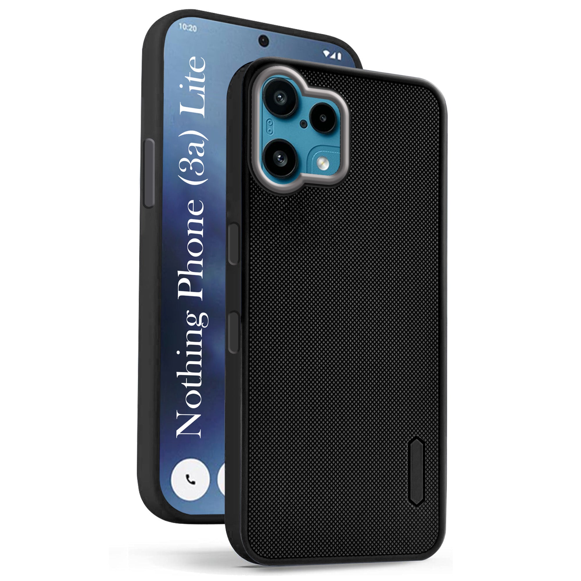 For Nothing Phone 3A Lite Rubberised (Textured Grip Design | Micro-Fib ...