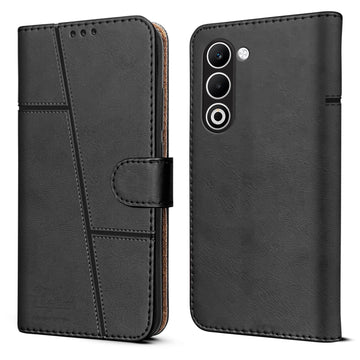 For Oppo A5 5G Flip Cover Case ( Stitched Leather with Magnetic Closure)
