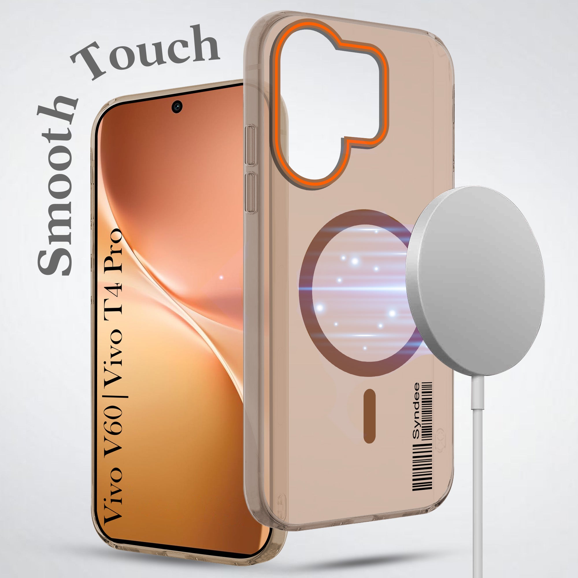 For Vivo V60 | Vivo T4 Pro Back Cover Case (Soft Touch | Camera Bump Protection | MagSafe Compatible | Matte Finish)