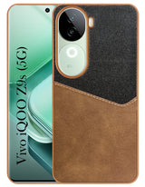 For Vivo iQOO Z9s Back Cover Case (Dual PU Leather Stitch | Professional Minimalist | Soft and Flexible)