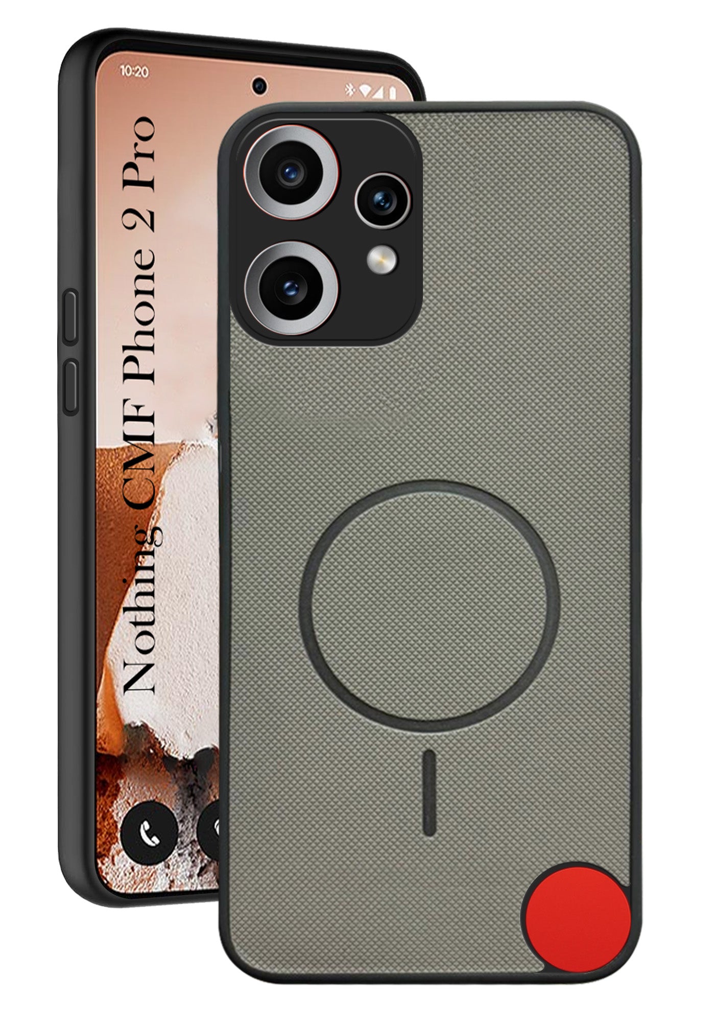 For Nothing CMF Phone 2 Pro Back Cover Case PU Leather (Texture Grip Design | Professional Minimalist | Camera Protection | Soft and Flexible)
