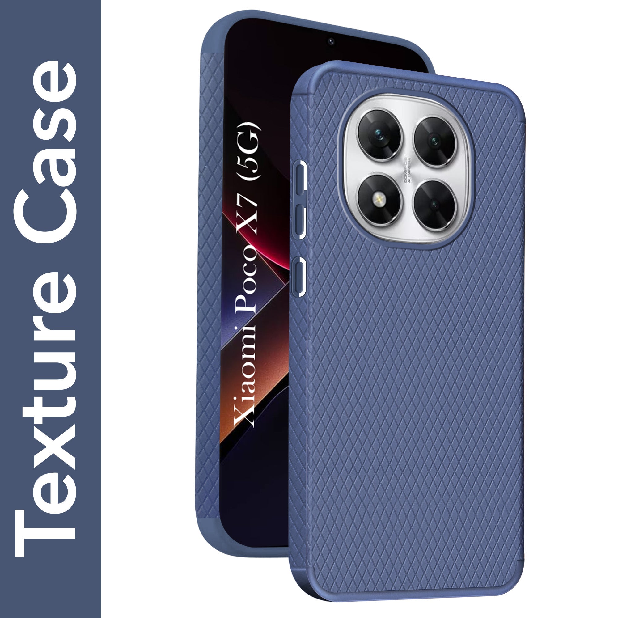 For Xiaomi Poco X7  Back Cover Case (Liquid Silicone | Side Grip | Camera Protection)