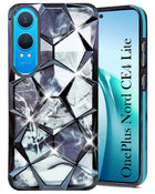 For OnePlus Nord CE 4 Lite Back Cover Case ( Dual Design Glitter Sparkle and Detachable Diamond Print Case | Soft and Flexible)