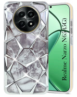 For Realme Narzo N65 5G Back Cover Case ( Dual Design Glitter Sparkle and Detachable Diamond Print Case | Soft and Flexible)
