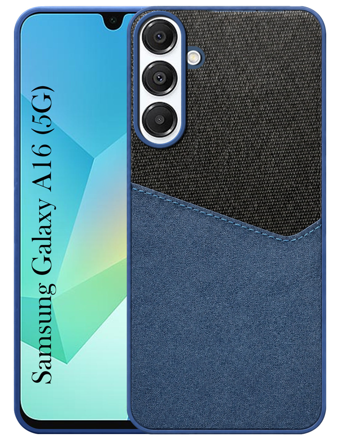 For Samsung Galaxy A16 5G Back Cover Case (Dual PU Leather Stitch | Professional Minimalist | Soft and Flexible)