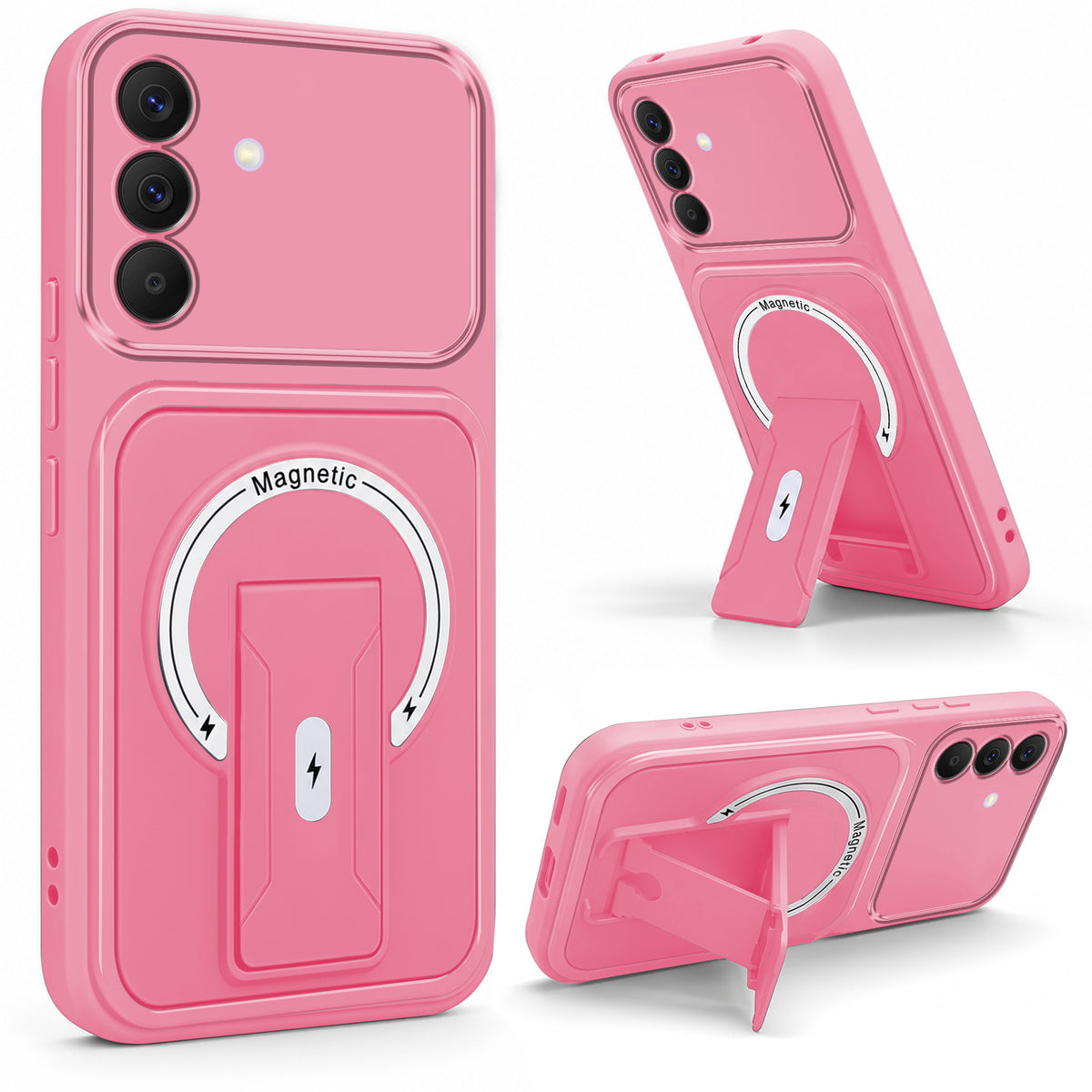 For Samsung Galaxy A57 5G Back Case Cover Metallic (Hybrid Armor Kickstand | MagSafe Compatible | Camera Protection Shockproof)