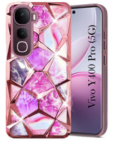 For Vivo Y400 Pro Back Cover Case (Dual Design Glitter Sparkle and Detachable Diamond Print Case | Soft and Flexible) (Dual Design Glitter Sparkle and Detachable Diamond Print Case | Soft and Flexible)