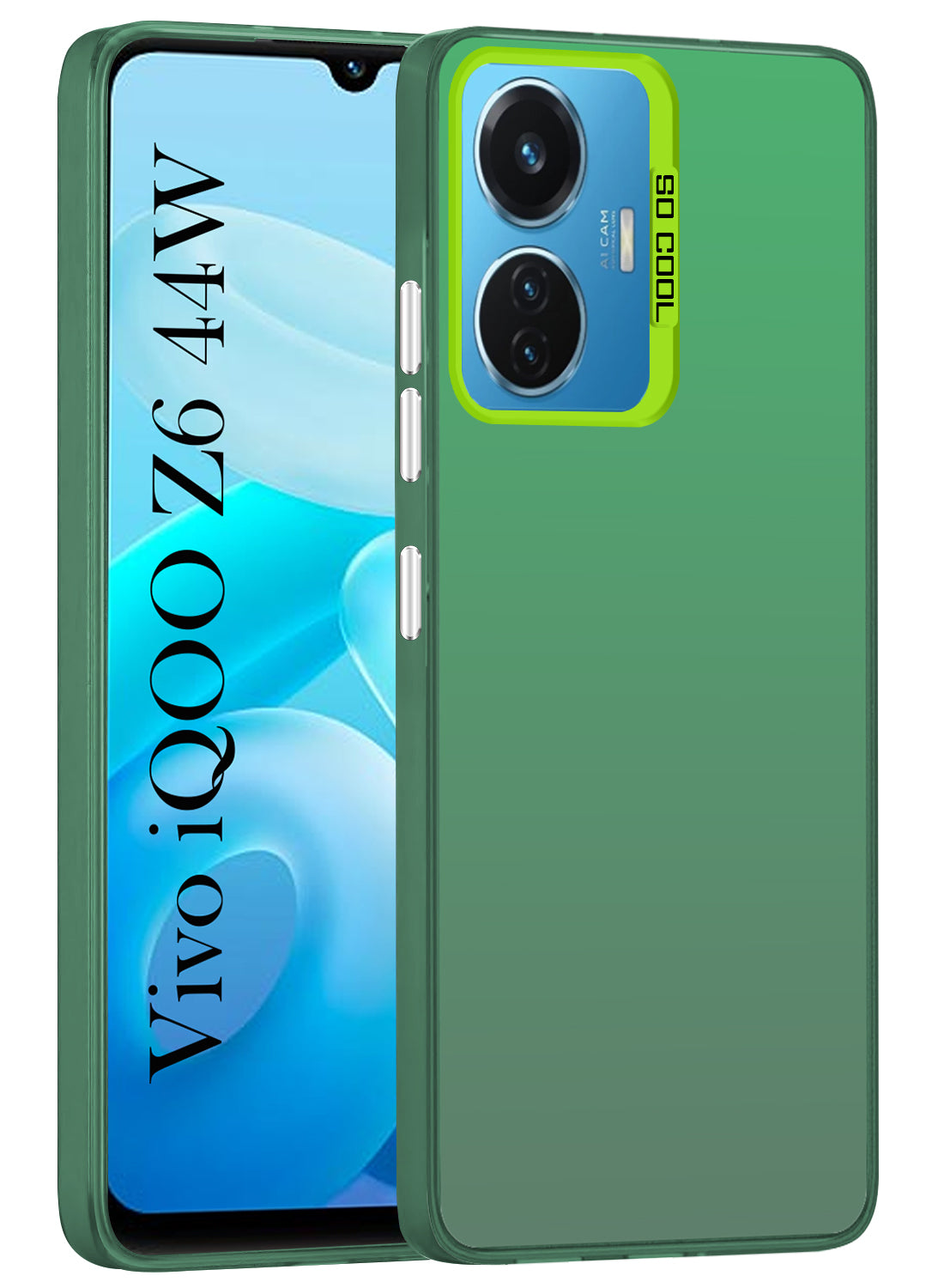 For Vivo IQOO Z6 44W Hard Back Cover Case (Velvet Touch | Professional Glossy Finish | Camera Protection Bump)